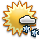 Isolated Snow Showers then Partly Sunny<!-- snow -->
