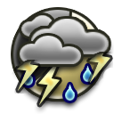 Slight Chance Showers And Thunderstorms then Mostly Clear<!-- tsra_hi -->